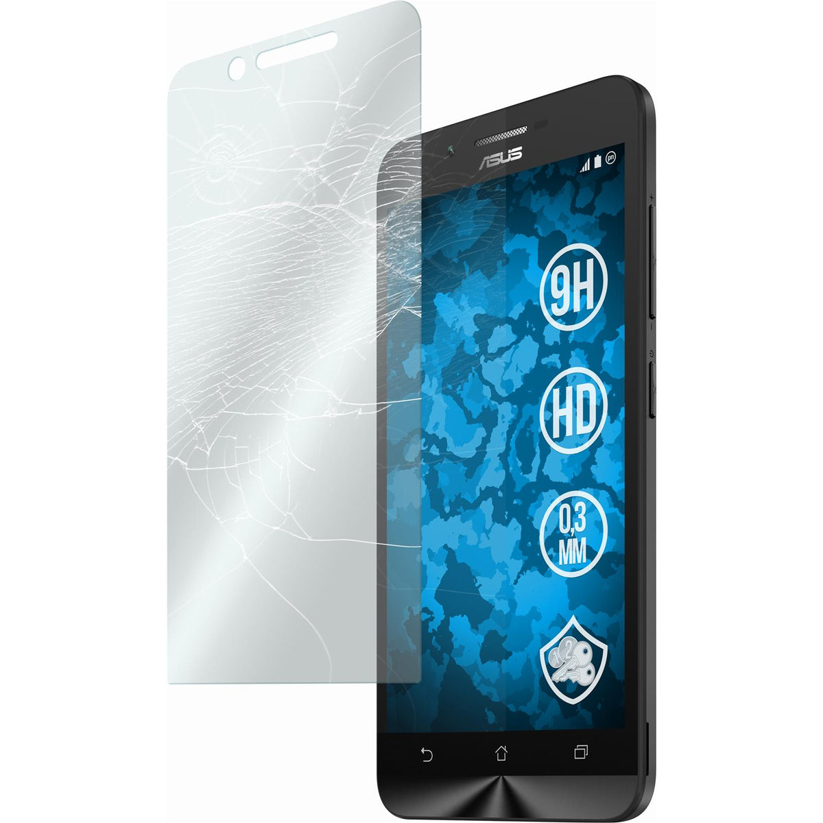 1 x Asus Zenfone Go (ZC500TG) Glas-Displayschutzfolie klar