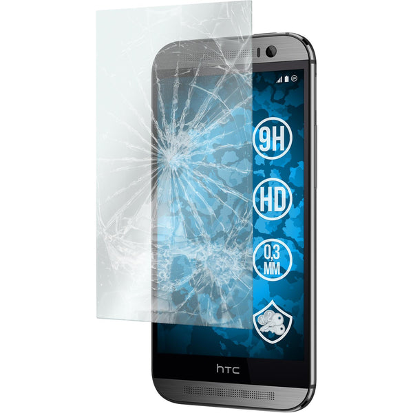 3 x HTC One M8 Glas-Displayschutzfolie klar
