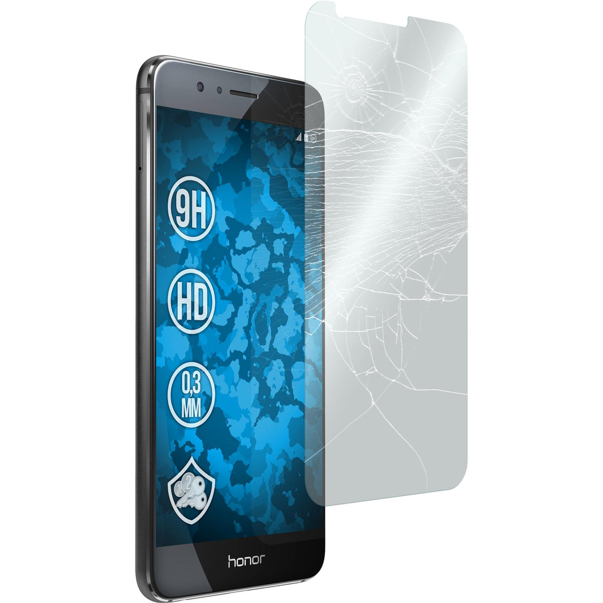 3 x Huawei Honor 8 Glas-Displayschutzfolie klar