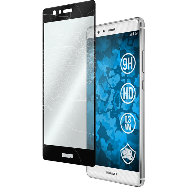 1 x Huawei P9 Glas-Displayschutzfolie klar full-screen schwa