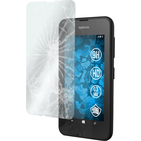 3 x  Nokia Lumia 530 Glas-Displayschutzfolie klar