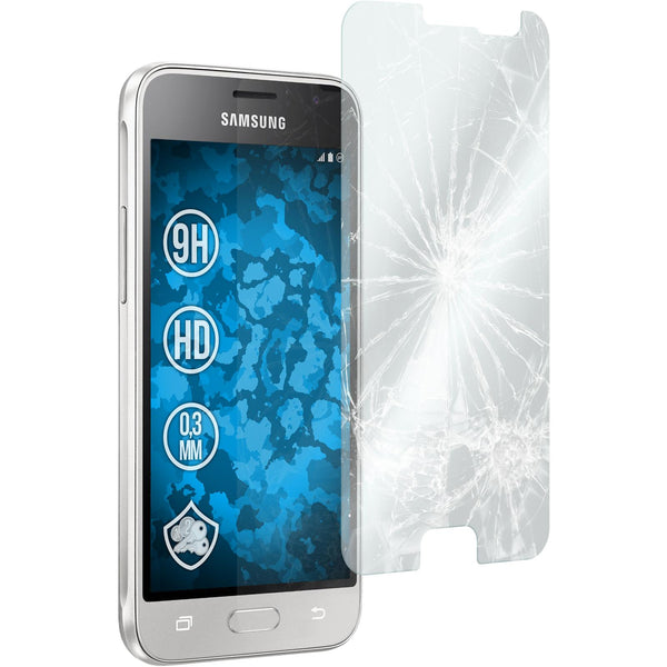 1 x Samsung Galaxy J1 (2016) J120 Glas-Displayschutzfolie kl