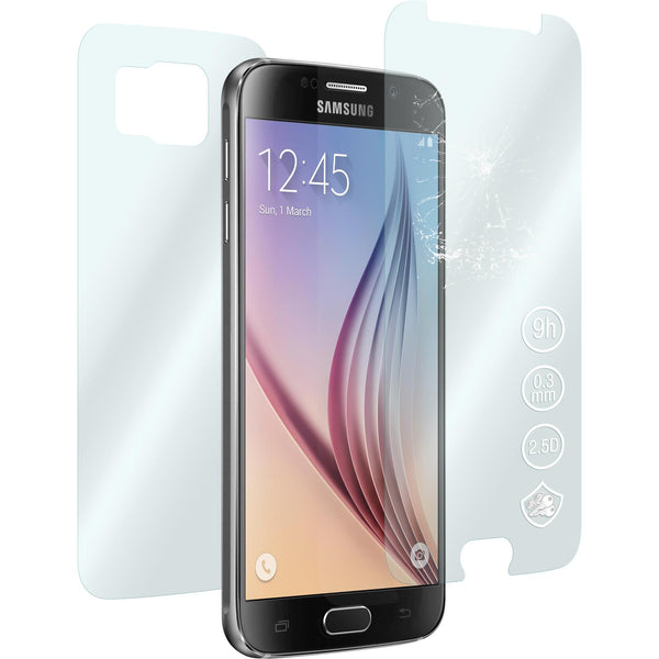 1 x Samsung Galaxy S6 Glas-Displayschutzfolie klar Fullbody