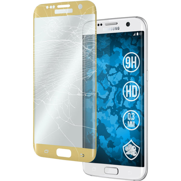 1 x Samsung Galaxy S7 Edge Glas-Displayschutzfolie klar full