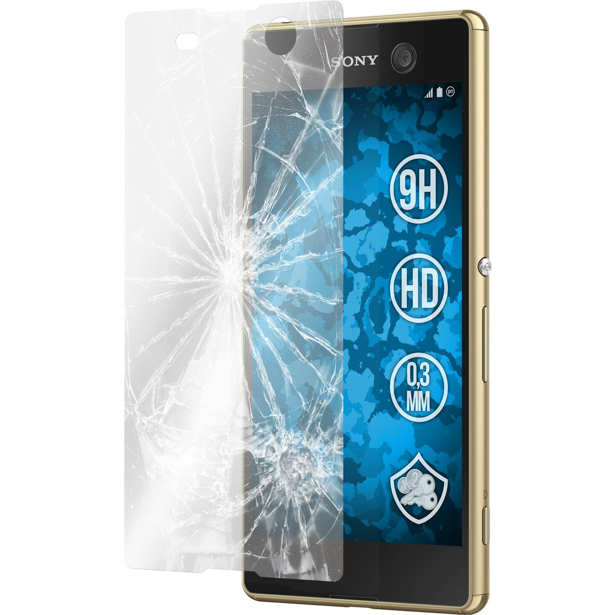3 x Sony Xperia M5 Glas-Displayschutzfolie klar
