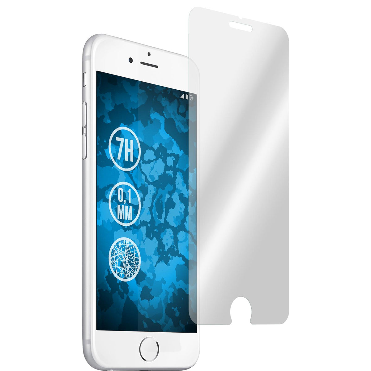 2 x Apple iPhone 6s / 6 Displayschutzfolie Fiber-Glas klar