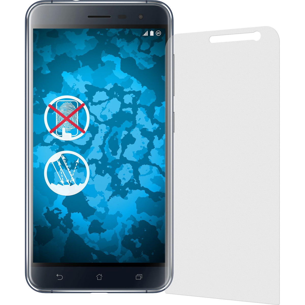 2 x Asus Zenfone 3 ZE552KL Displayschutzfolie matt