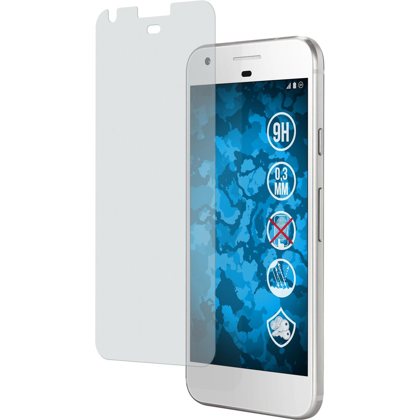 2 x Google Pixel XL Glas-Displayschutzfolie matt