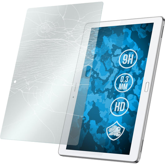 2 x Huawei MediaPad M2 10.0 Glas-Displayschutzfolie klar