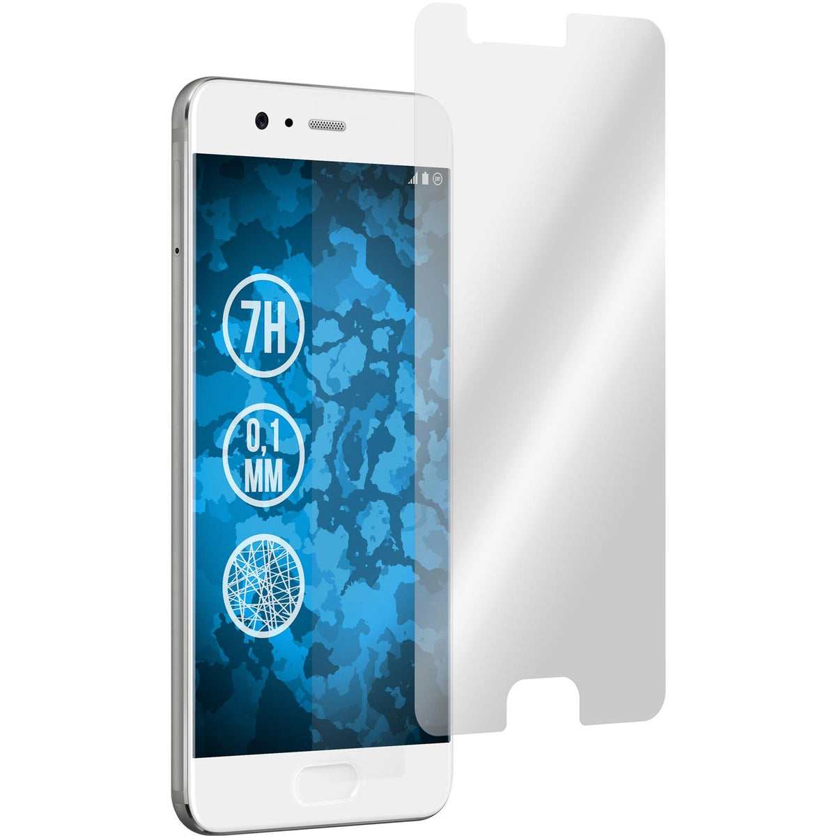 2 x Huawei P10 Plus Displayschutzfolie Fiber-Glas klar
