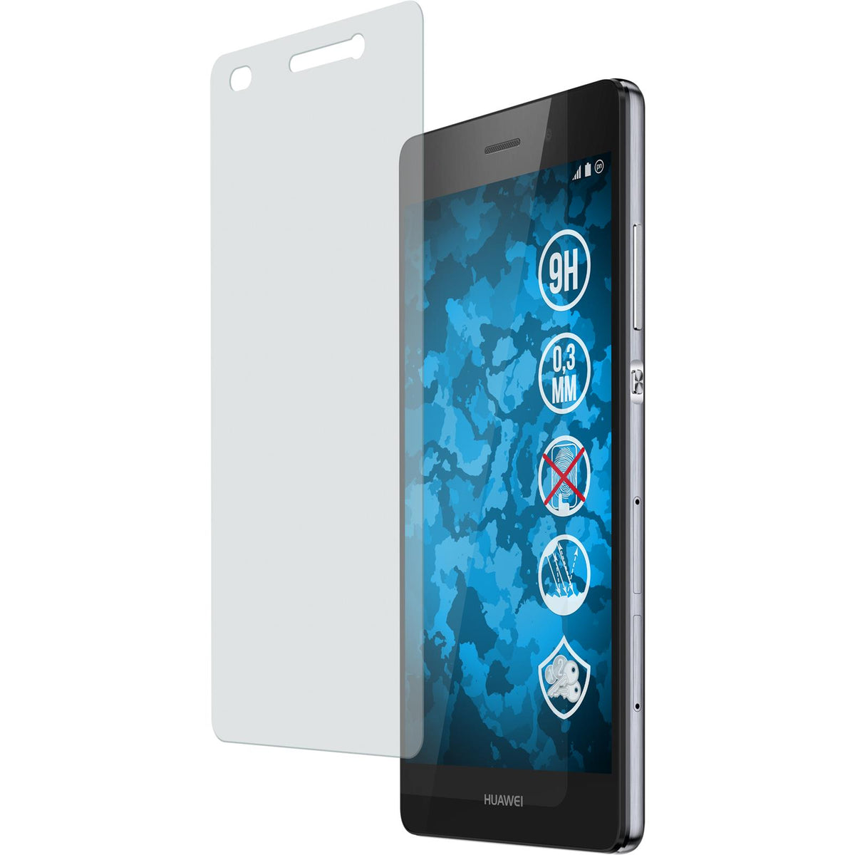 2 x Huawei P8 Lite 2015 (1.Gen.) Glas-Displayschutzfolie mat