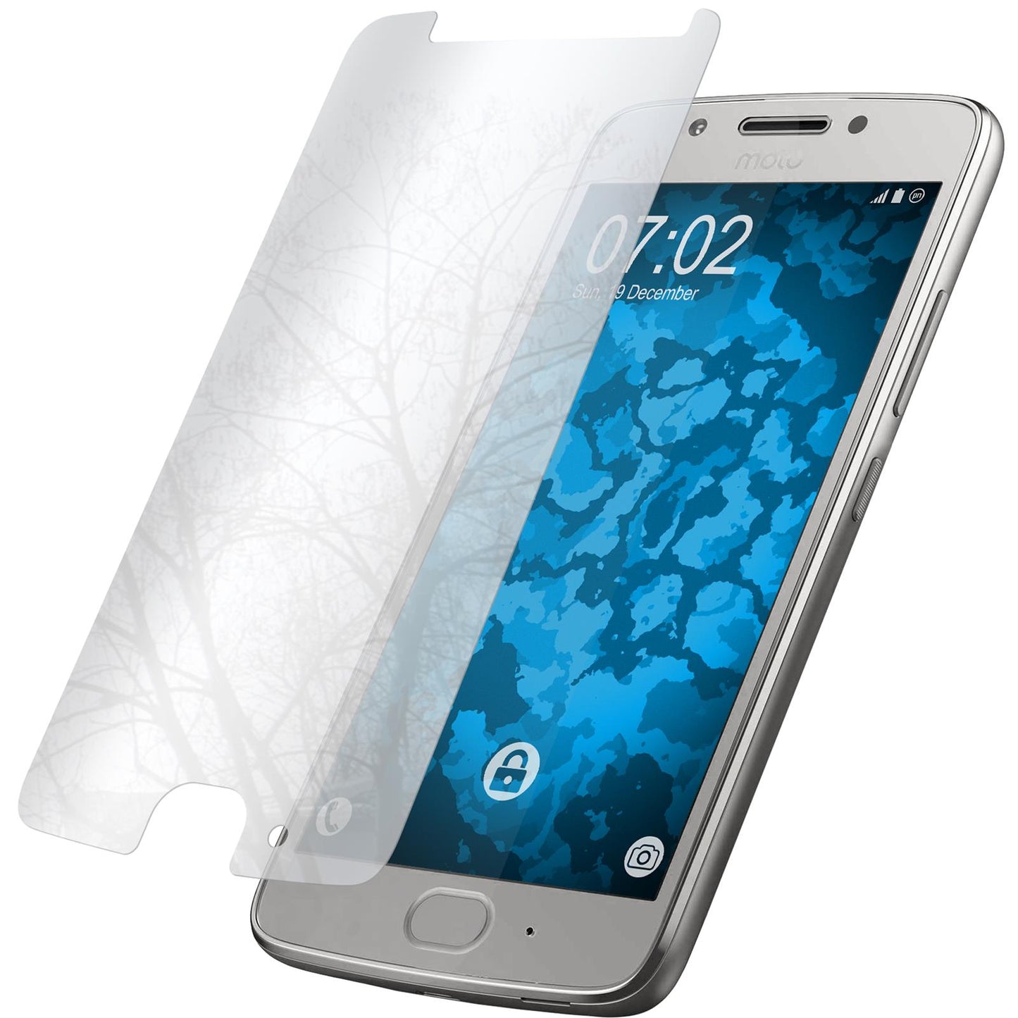 2 x Lenovo Moto G5 Displayschutzfolie verspiegelt