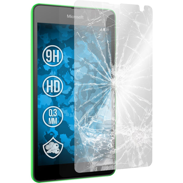 2 x Microsoft Lumia 535 Glas-Displayschutzfolie klar