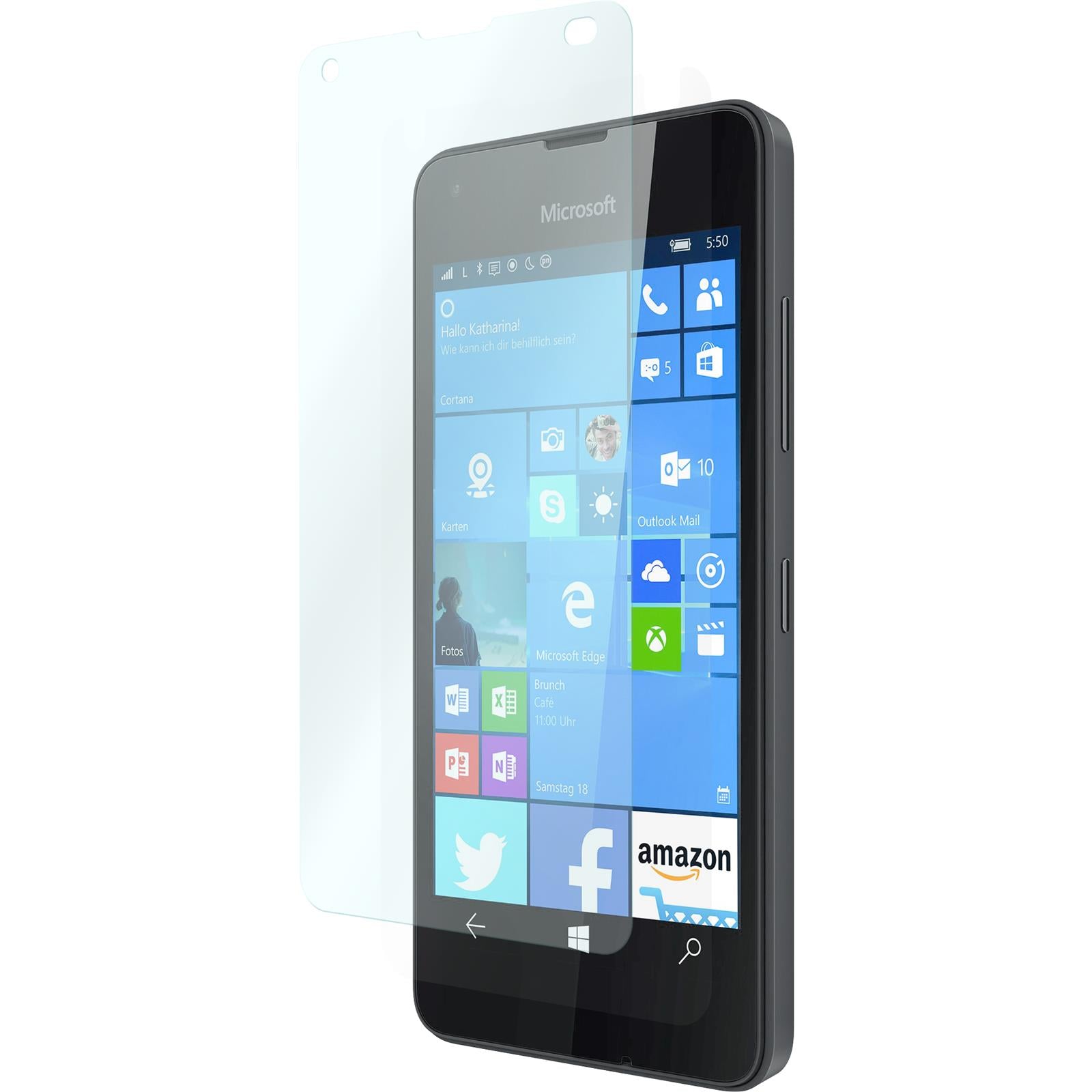 2 x Microsoft Lumia 550 Glas-Displayschutzfolie klar