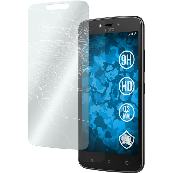 2 x Lenovo Moto C Glas-Displayschutzfolie klar