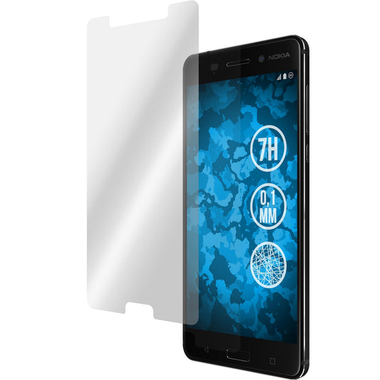 2 x  Nokia 6 Displayschutzfolie Fiber-Glas klar