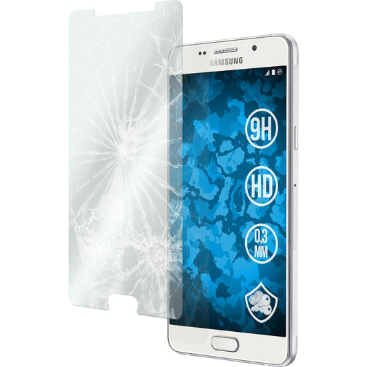 2 x Samsung Galaxy A5 (2016) A510 Glas-Displayschutzfolie kl