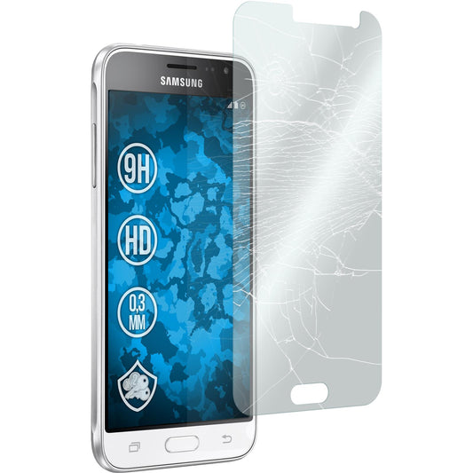 2 x Samsung Galaxy J3 (2016) Glas-Displayschutzfolie klar