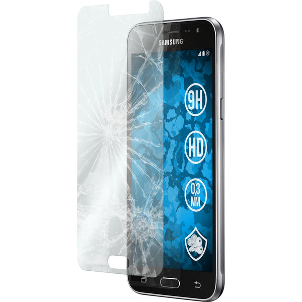 2 x Samsung Galaxy J3 Glas-Displayschutzfolie klar