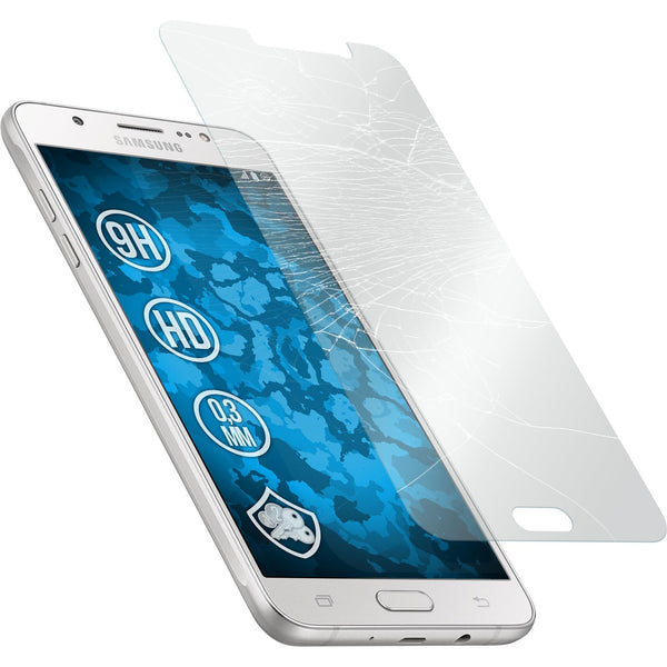 2 x Samsung Galaxy J7 (2016) J710 Glas-Displayschutzfolie kl