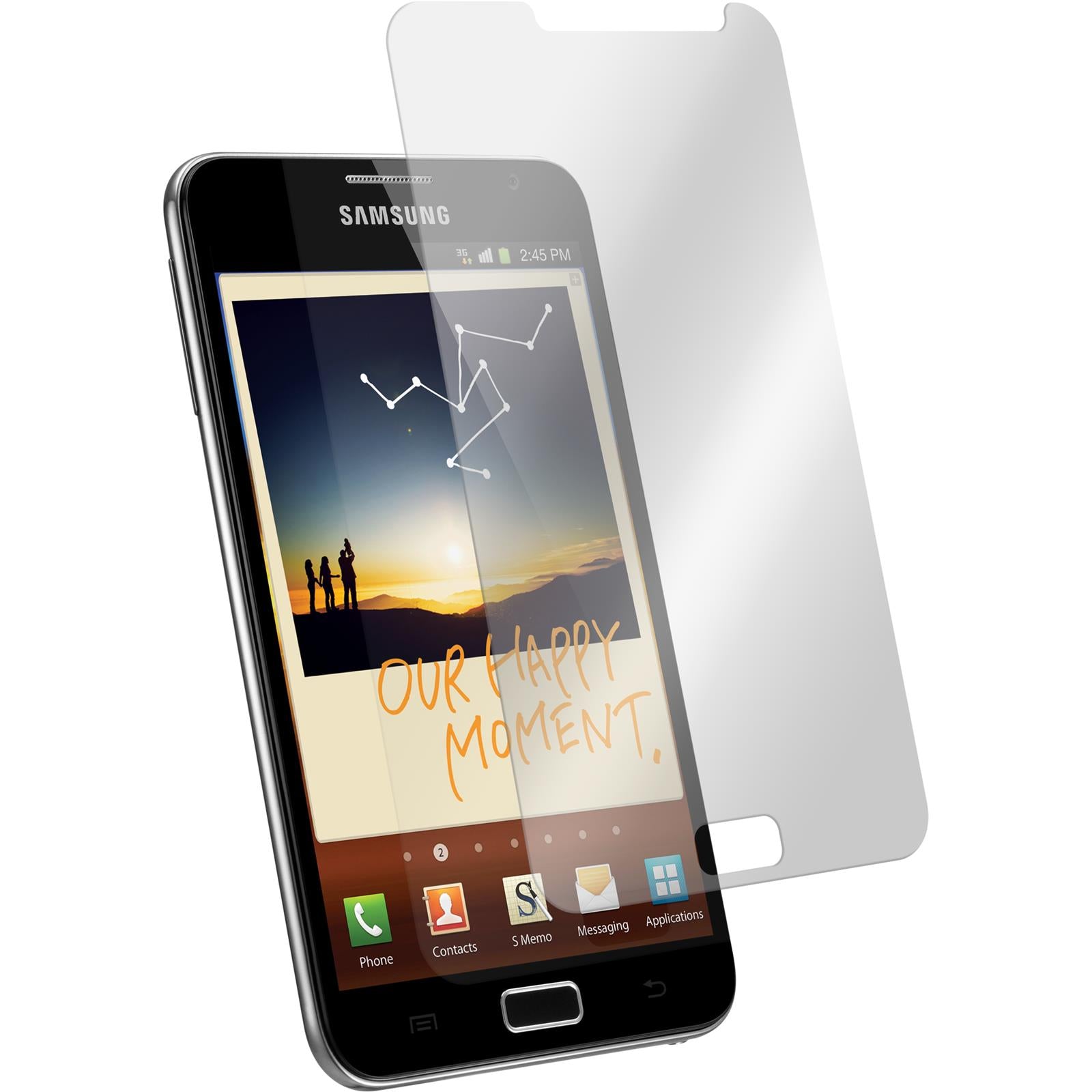 2 x Samsung Galaxy Note Glas-Displayschutzfolie klar