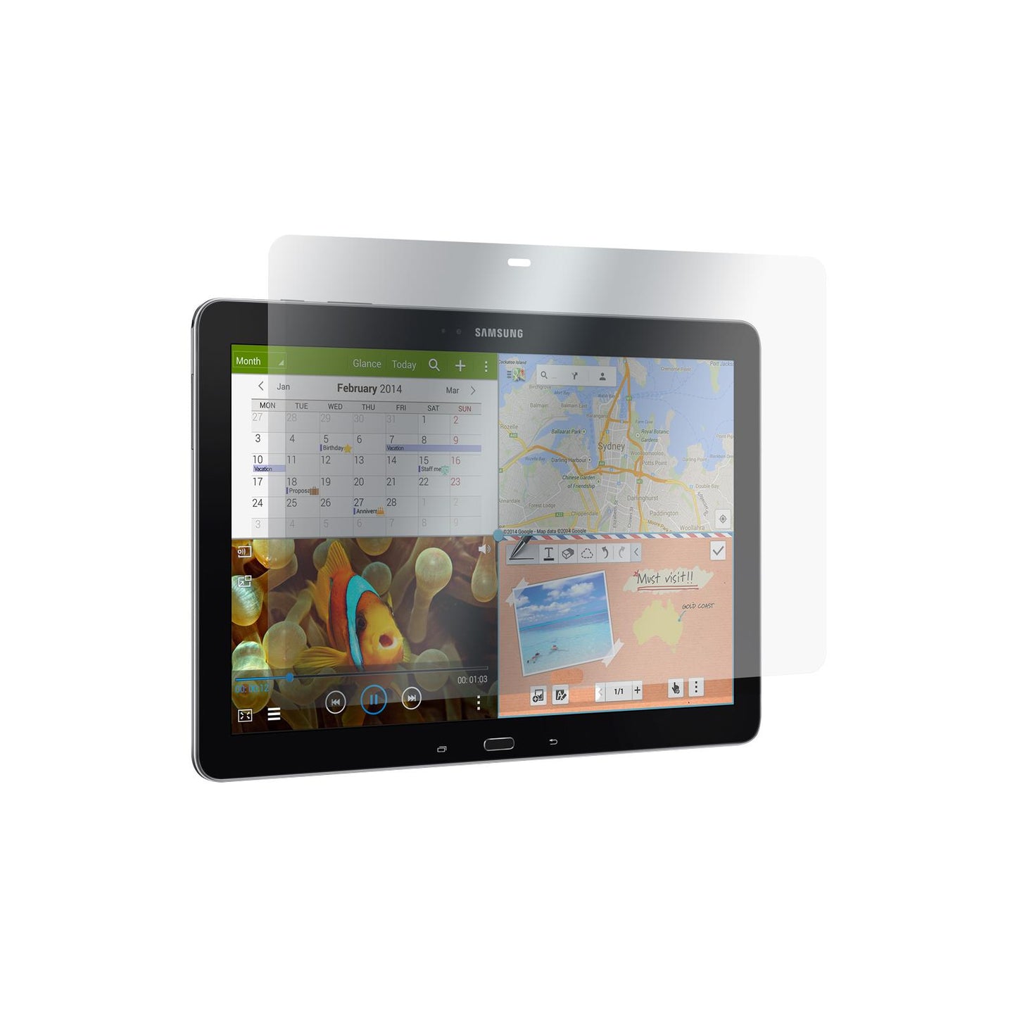 2 x Samsung Galaxy Tab Pro 12.2 Displayschutzfolie klar