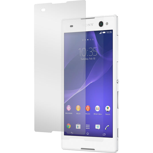 2 x Sony Xperia C3 Glas-Displayschutzfolie klar