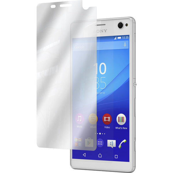 2 x Sony Xperia C4 / Dual Displayschutzfolie verspiegelt