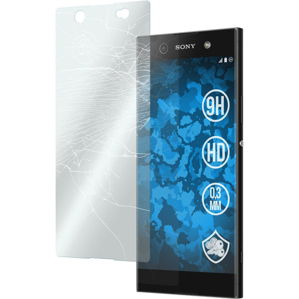 2 x Sony Xperia XA1 Ultra Glas-Displayschutzfolie klar
