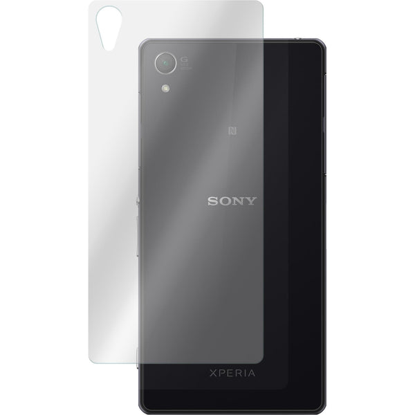 2 x Sony Xperia Z2 Glas-Displayschutzfolie Rückseite klar