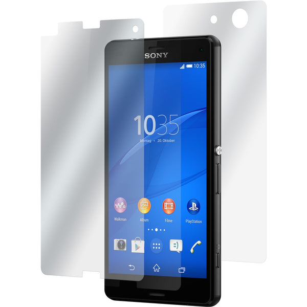 2 x Sony Xperia Z3 Compact Displayschutzfolie klar Fullbody