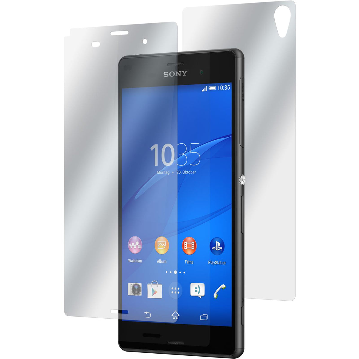 2 x Sony Xperia Z3 Displayschutzfolie klar Fullbody