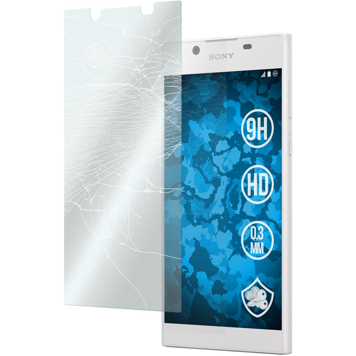 3 x Sony Xperia L1 Glas-Displayschutzfolie klar