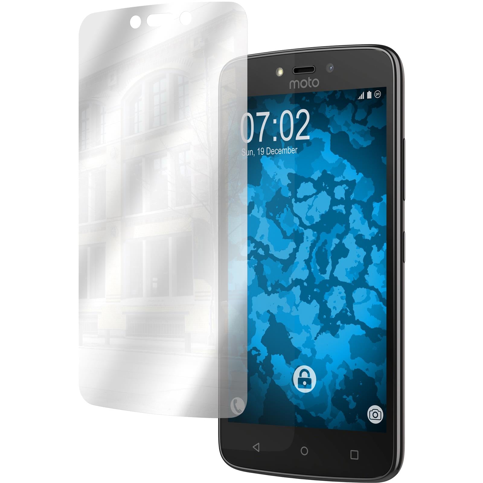 4 x Lenovo Moto C Displayschutzfolie verspiegelt