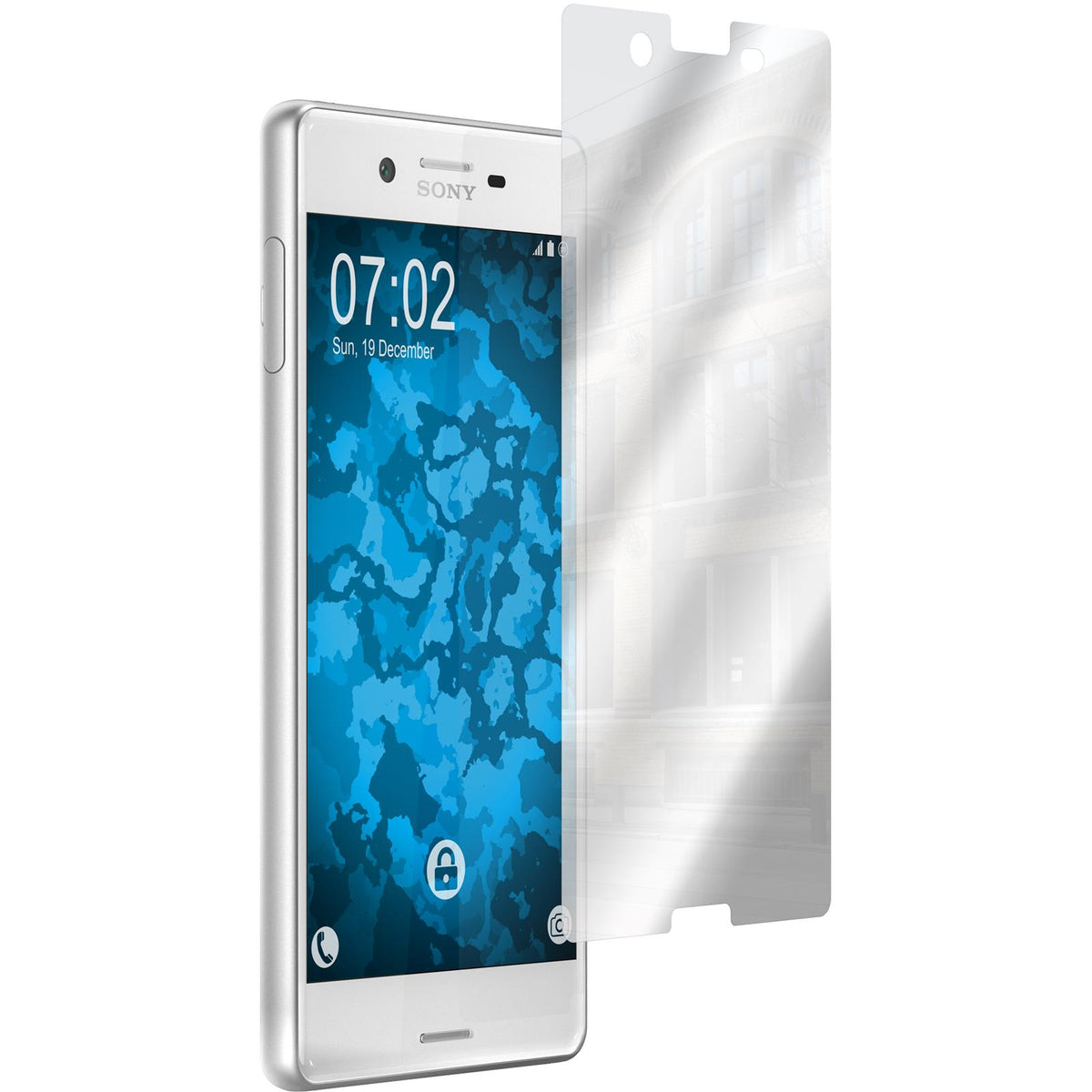 4 x Sony Xperia X Displayschutzfolie verspiegelt