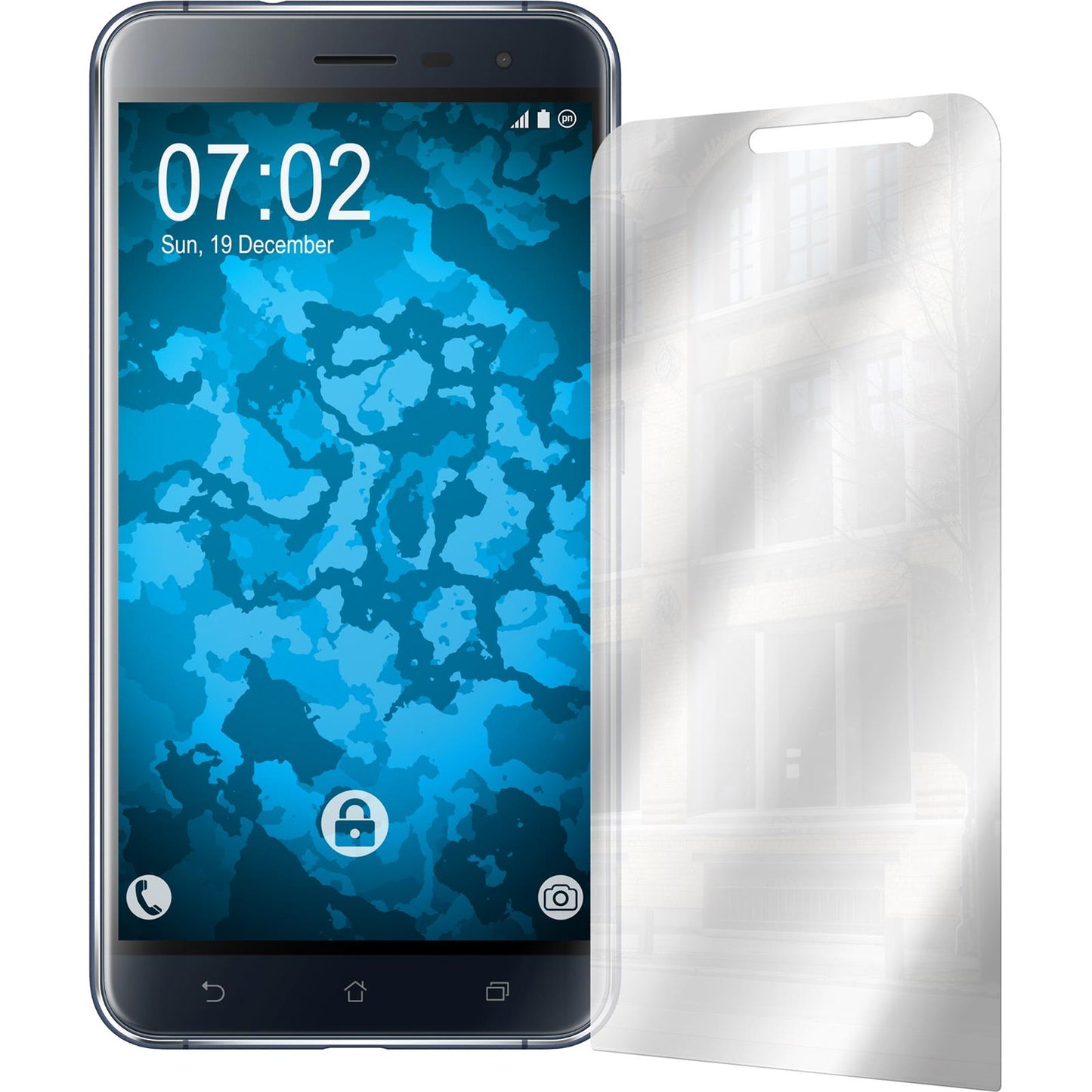 6 x Asus Zenfone 3 ZE552KL Displayschutzfolie verspiegelt