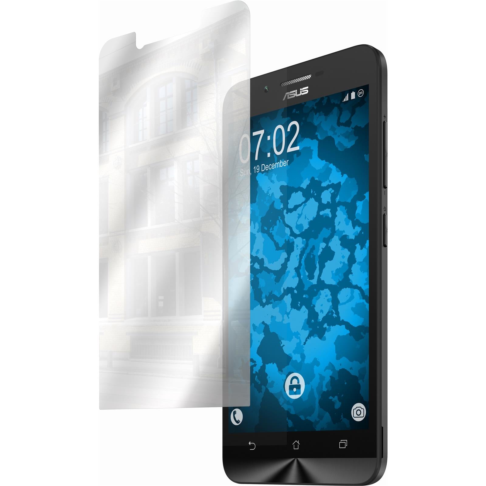 6 x Asus Zenfone Go (ZC500TG) Displayschutzfolie verspiegelt