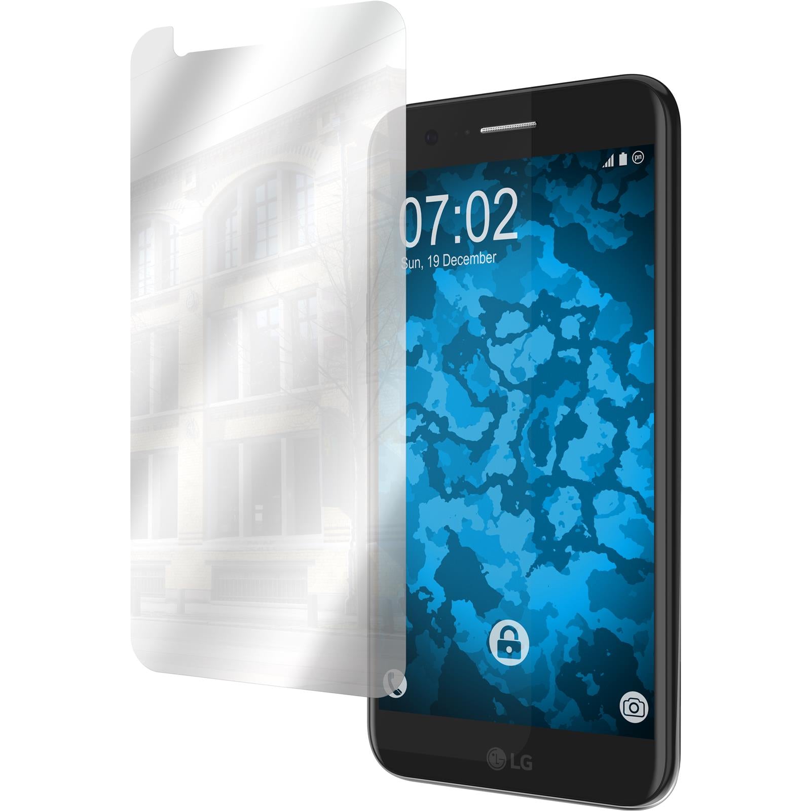 6 x LG K10 2017 Displayschutzfolie verspiegelt