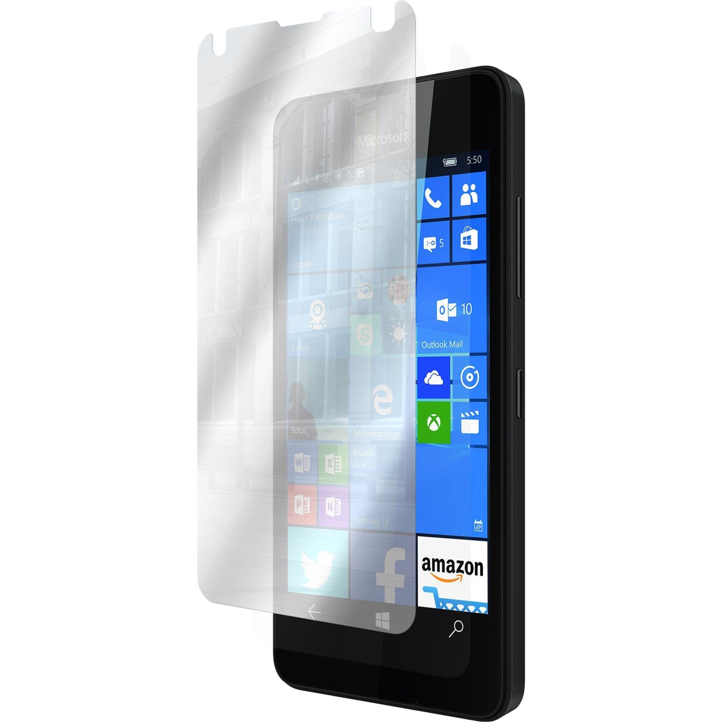 6 x Microsoft Lumia 550 Displayschutzfolie verspiegelt