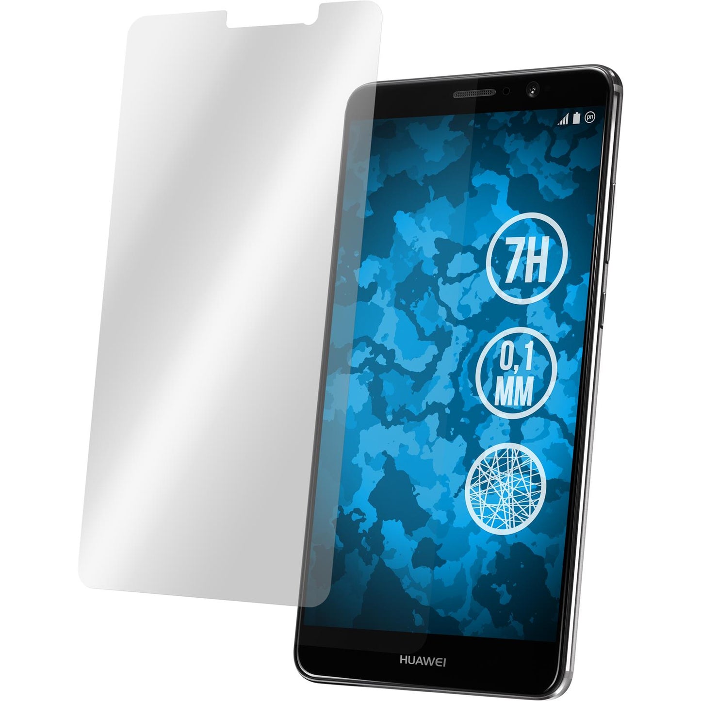 8 x Huawei Mate 9 Displayschutzfolie Fiber-Glas klar