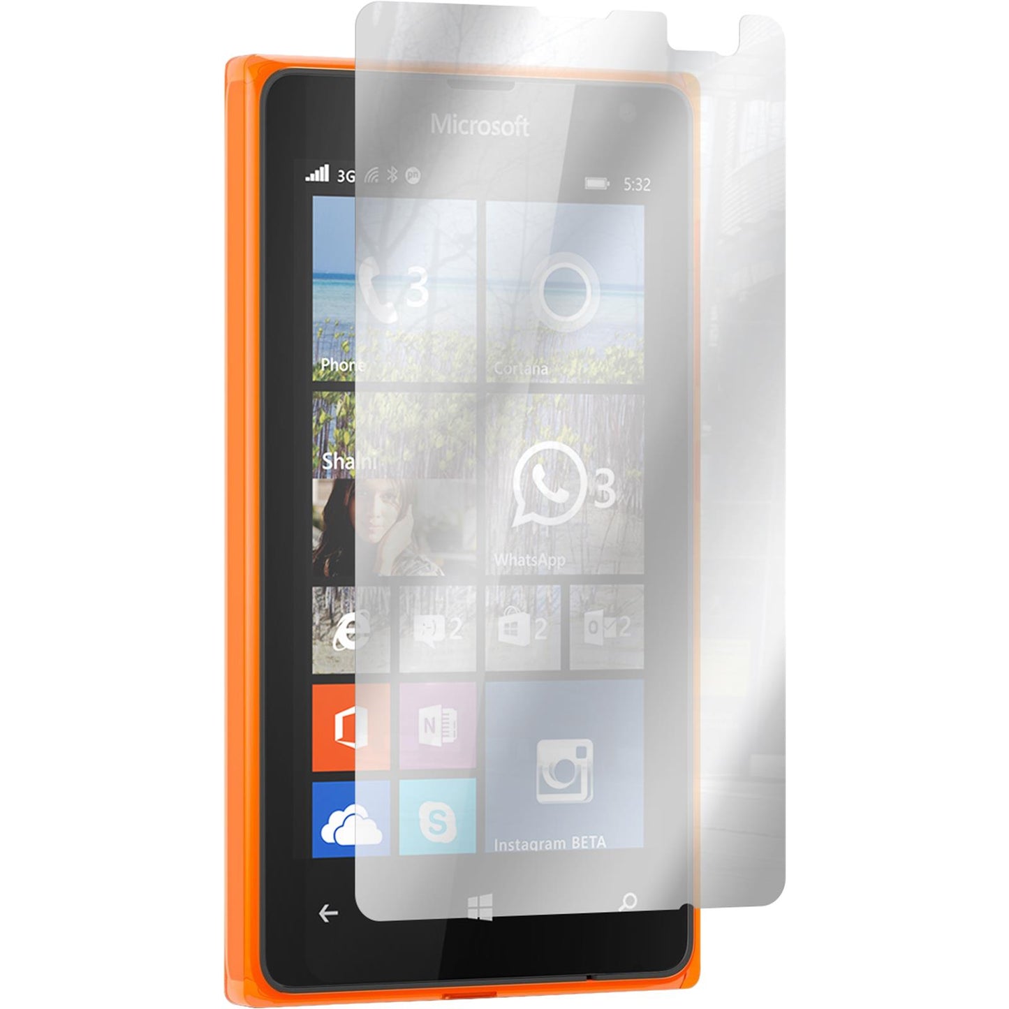 8 x Microsoft Lumia 532 Displayschutzfolie verspiegelt