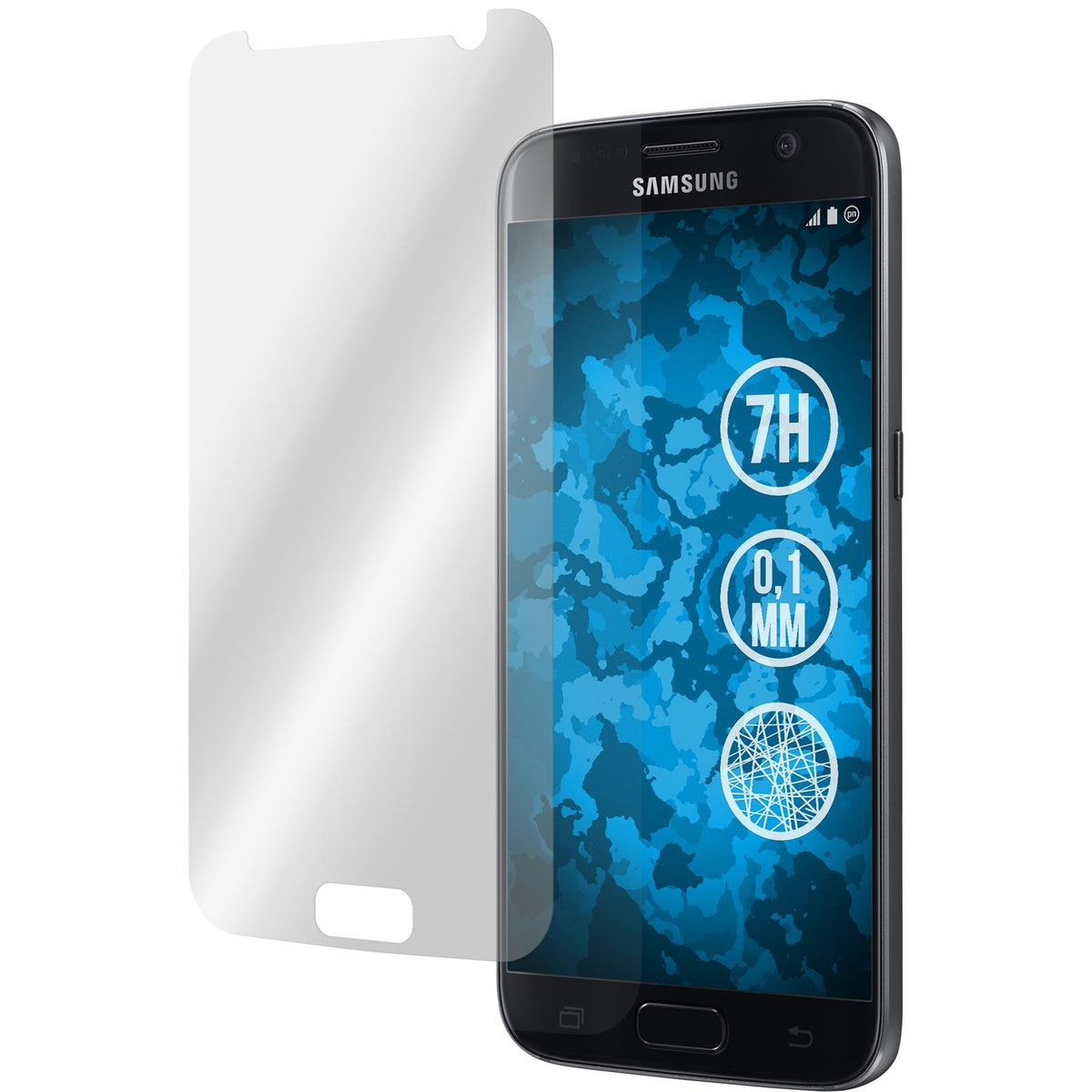 8 x Samsung Galaxy S7 Displayschutzfolie Fiber-Glas klar