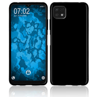 PhoneNatic Case kompatibel mit Samsung Galaxy A22 5G - schwarz Silikon Hülle crystal-case Cover