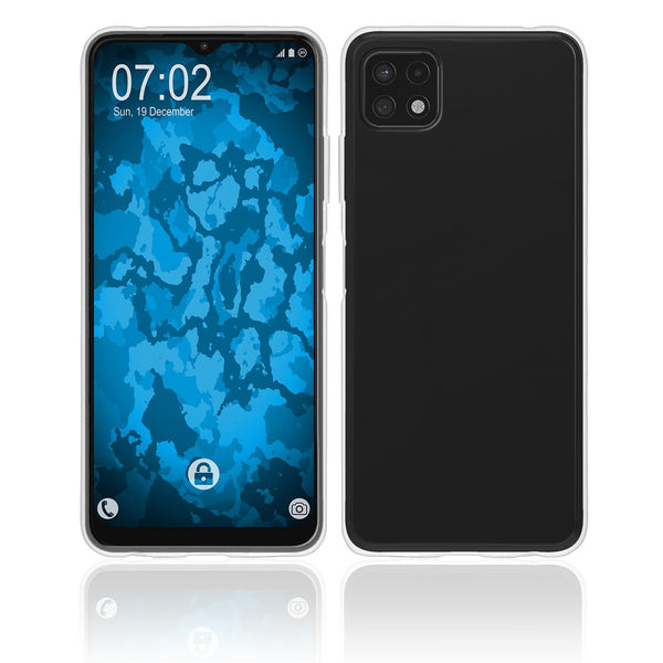 PhoneNatic Case kompatibel mit Samsung Galaxy A22 5G - Crystal Clear Silikon Hülle crystal-case Cover