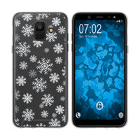 Galaxy A6 Plus (2018) Silikon-Hülle X Mas Weihnachten Schnee
