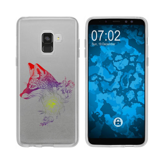 Galaxy A8 (2018) EU Version Silikon-Hülle Floral Fuchs M1-5
