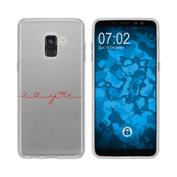 Galaxy A8 Plus (2018) Silikon-Hülle in Love Wörter M2 Case