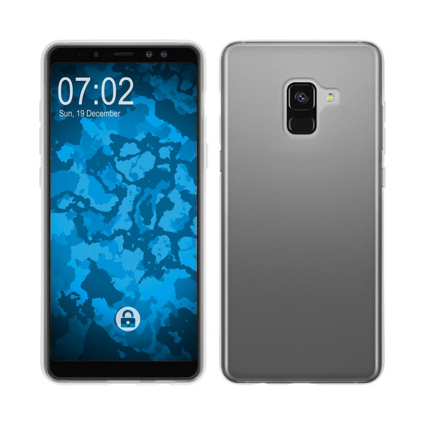 PhoneNatic Case kompatibel mit Samsung Galaxy A8 Plus (2018) - clear Silikon Hülle Slimcase Cover