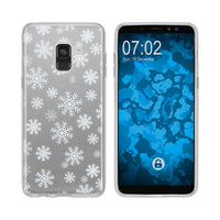 Galaxy A8 Plus (2018) Silikon-Hülle X Mas Weihnachten Schnee