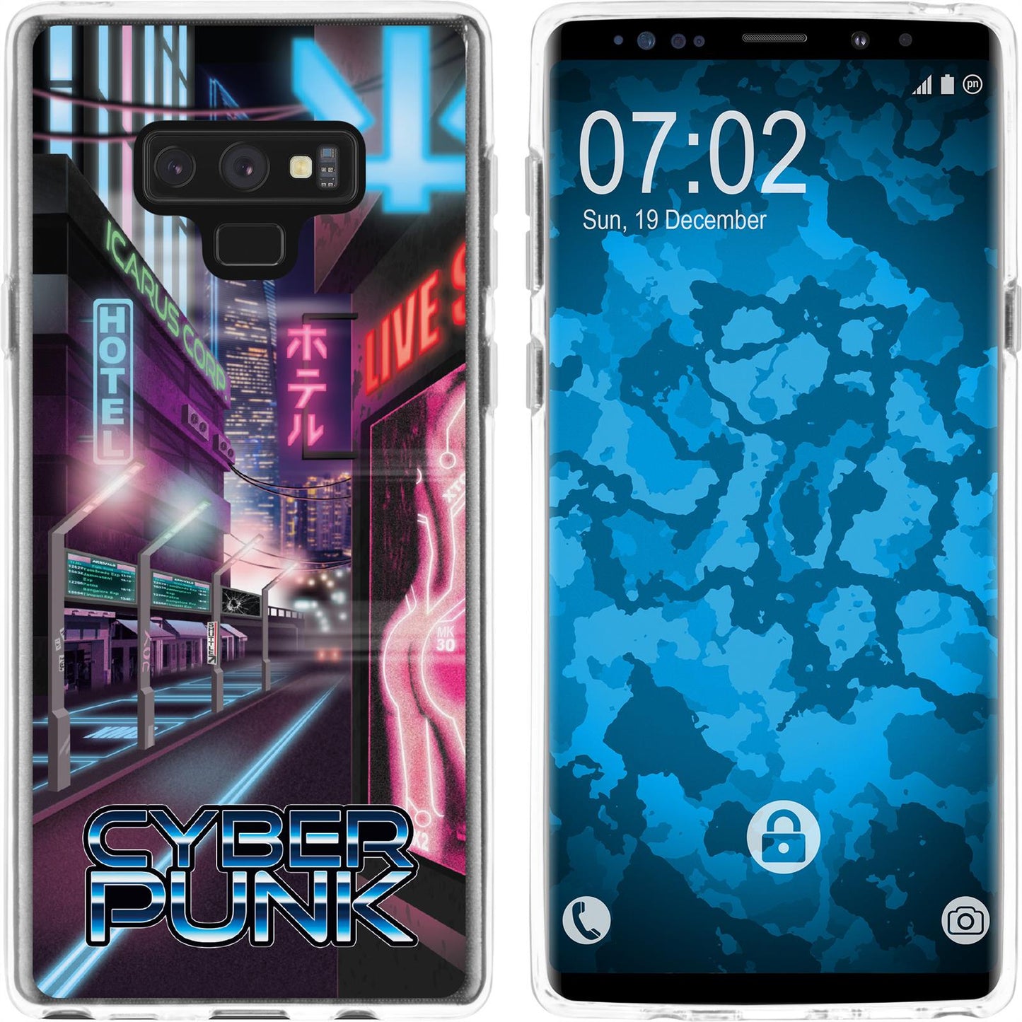 Galaxy Note 9 Silikon-Hülle Retro Wave Cyberpunk.01 M4 Case